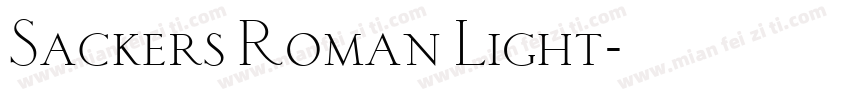 Sackers Roman Light字体转换